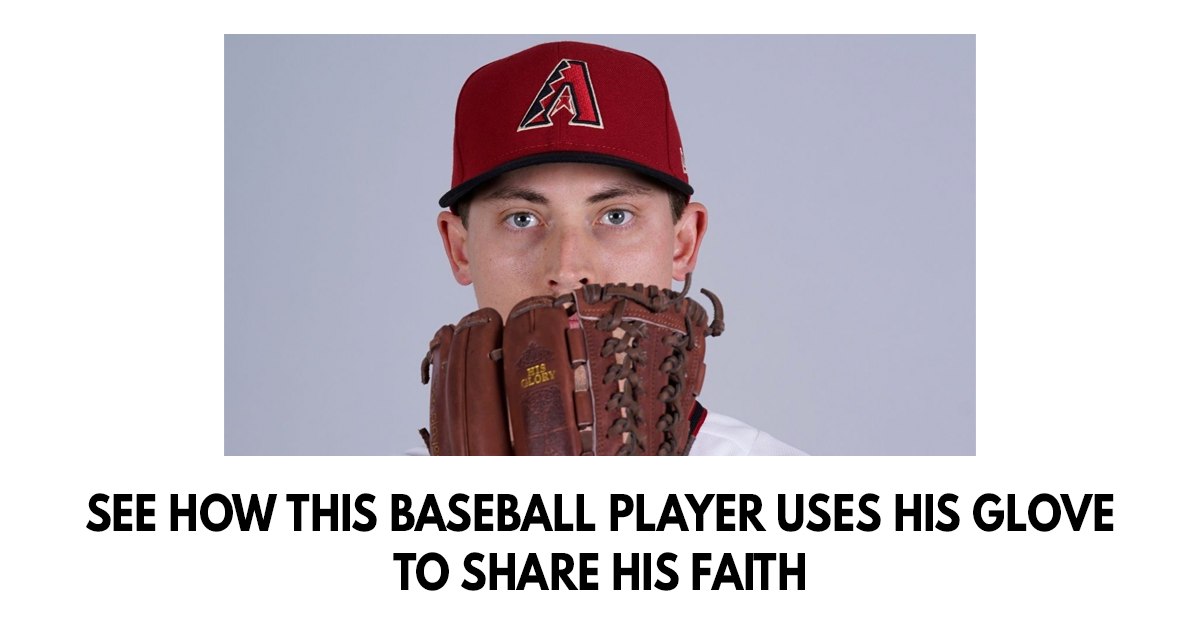 See how this baseball player uses his glove to share his faith