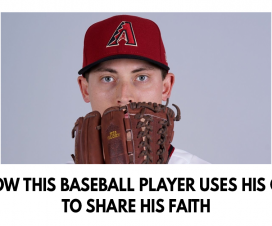 See how this baseball player uses his glove to share his faith